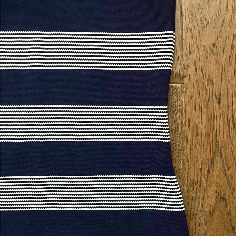 BISHOP +’YOUNG Striped One Shoulder Bow Tank Top Navy White S - Picture 6 of 8